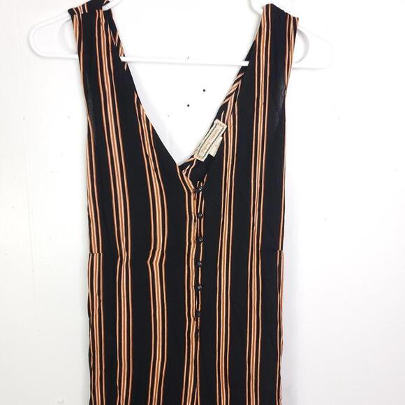 Flying Tomato Jumpsuit Womens Small Wide Leg Flare Hippie Striped 70s Boho - Picture 3 of 9